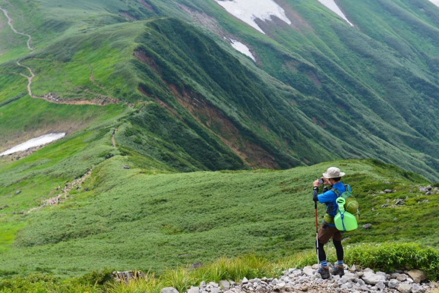 月山登山　姥沢口　山頂コース