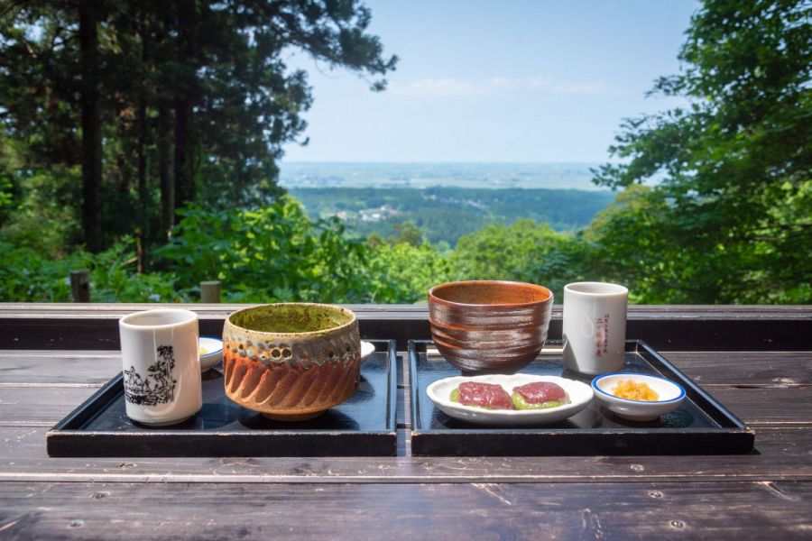 二の坂茶屋で休憩も