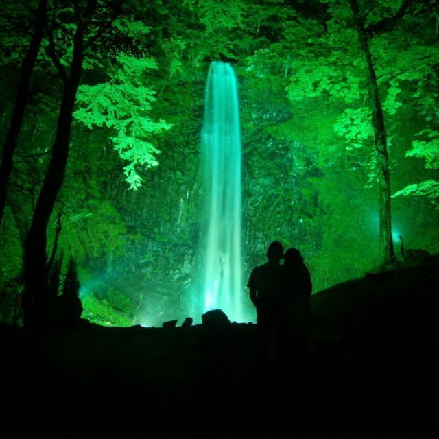 玉簾の滝ライトアップ