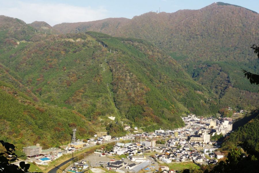 天魄山より　あつみ温泉