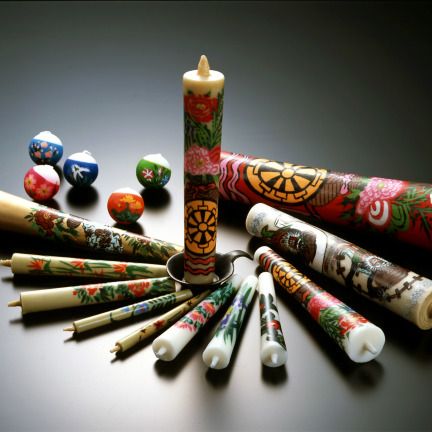 絵ろうそく絵付け体験